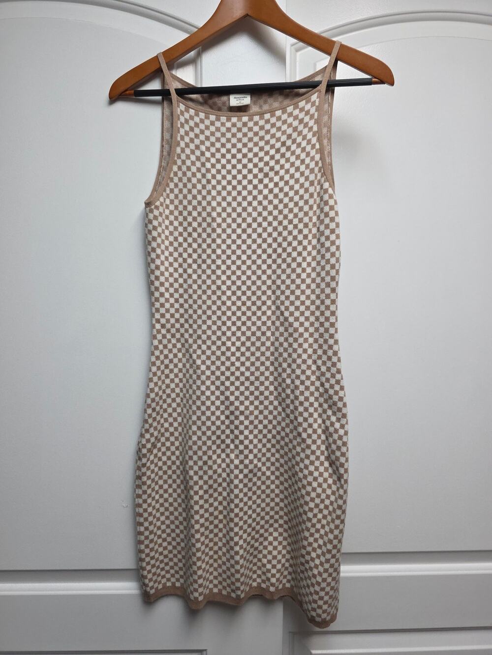 Abercrombie & Fitch Women's Knit Checkered Dress Sz Small Petite